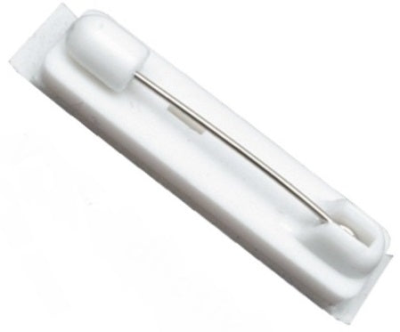 Plastic Bar Pin with self adhesive low profile 32mm White M-BPS-102W-S/A-B (1000 Pack)