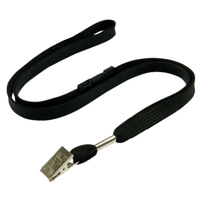 Lanyard Black With Alligator Clip L-12A-Blk (50 Pack)