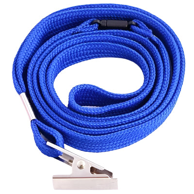 Blue Lanyard With Alligator Clip  L-12A-BLU (50 Pack)