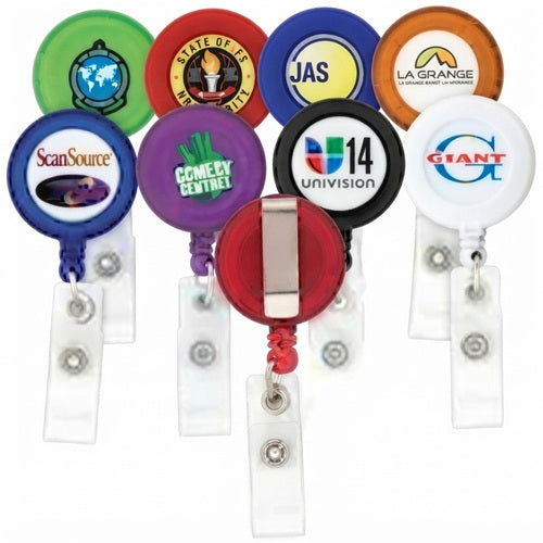 Custom Printed Retractable Badge Reel Heavy Duty CH- MRCustom (100 Pack)