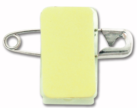 Plastic ID Card Alligator Clip With Safety Pin & Self Adhesive Back A-C-B- L-150S  (100 Pack)