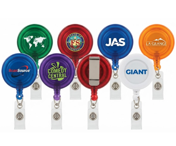 Custom Printed Retractable Badge Reel Heavy Duty CH- MRCustom (100 Pack)