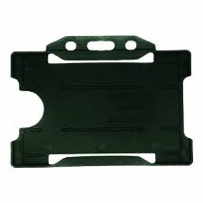 Biodegradable Rigid ID Card Holder Single Landscape Black - Pack of 100