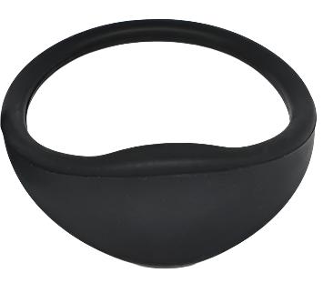 MIFARE Classic 4K 65mm Black Silicone Wristband from idcwonline.