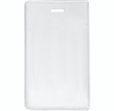 Standard Portrait Plastic Heavy Duty ID Card Holder CH-IDCW21F-S (100 Pack)