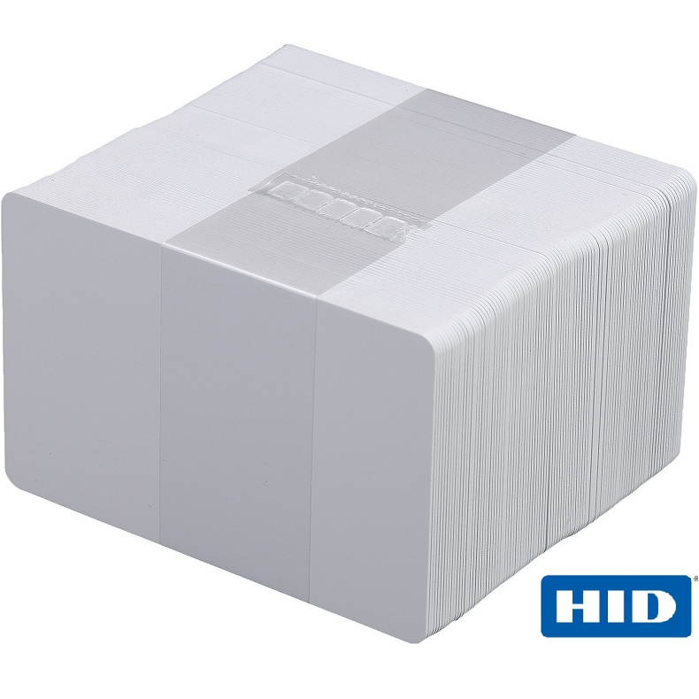 HID UltraCard® PVC Plastic ID Cards Ultra Plain White CR80 81754 - (100 Pack)