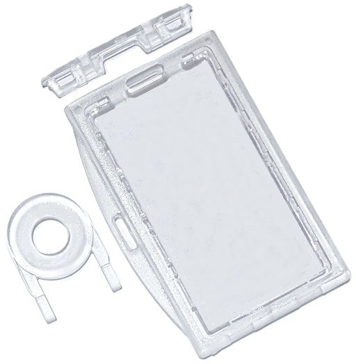 Clear / Frosted Lockable Universal ID Card Holder & Key CH-IDCW609B1 (50 Pack)