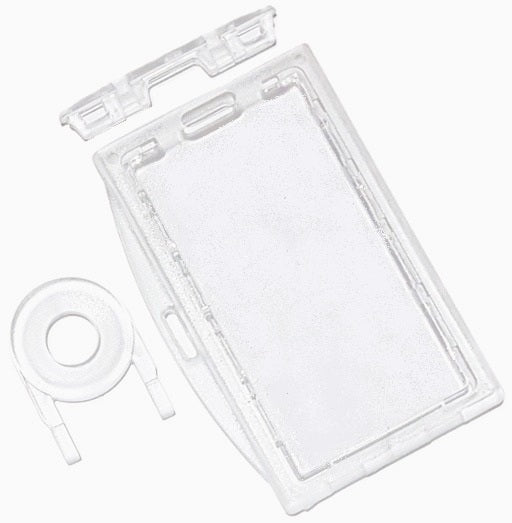 Clear / Frosted Lockable Universal ID Card Holder & Key CH-IDCW609B1 (50 Pack)