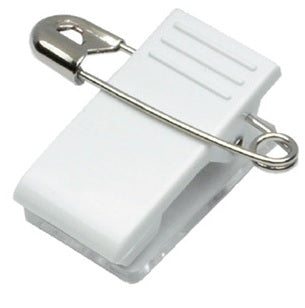 Plastic ID Card Alligator Clip With Safety Pin & Self Adhesive Back A-C-B- L-150S  (100 Pack)
