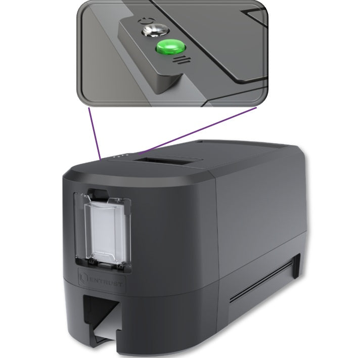 Entrust Sigma DSE Single Sided Plastic ID Card Printer with 100 Card Input Hopper USB