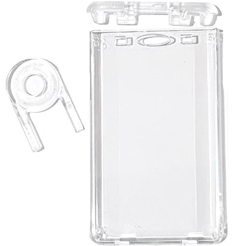 Clear Lockable ID Card Holder plus one Key - Portrait - CH-IDCWHX203