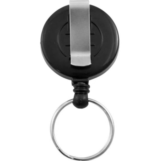 Black Retractable Std Badge Reel With Split Ring CH-IDCWMR-Ring-Std (25 Pack)