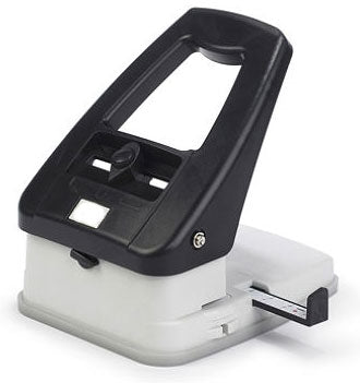 Compact Stapler-Style Slot Punch with Adjustable Guides