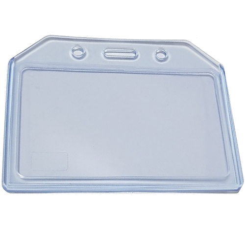 Clear vinyl landscape ID Card Holder suitable for proximity cards.