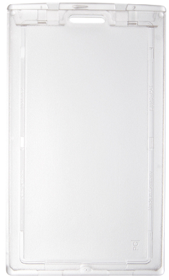 ID Plastic Card Holder Clear/Frosted Lockable Portrait CH-IDCW509 - Pkt 100