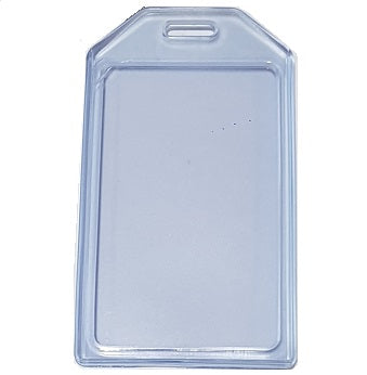 Clear Vinyl Card Holder for portrait Clamshell Proximity cards.