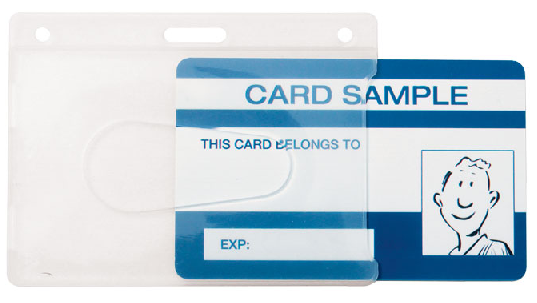 Rigid Clear Landscape ID Card Holder CH-IDCWID1013 - Pkt 50