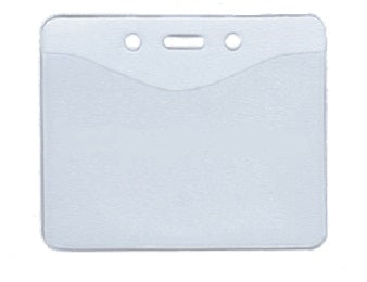 Flexible landscape ID card holder with thumb notch from idcwonline.