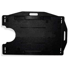Black ID card holder, dual sided and heavy duty from idcwonline.
