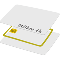 Plastic ID Smart Card Mifare Plus X 4K 7 UID With Magnetic Stripe