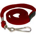  Red Tubular Lanyard 12mm Wide With Swivel Clip and Safety Breakaway