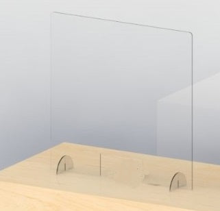 Clear Perspex Counter Barrier (Sneeze Guard) Width 100cm x Height 60cm