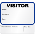 Visitor Pass Registry books with 400 Full Expiring Badges with 3/4 inch Sign out Stub Duplicate.