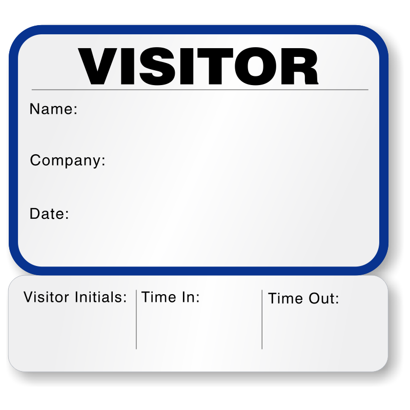 Expiring Visitor Book - Full Exp & "Sign out" Stub