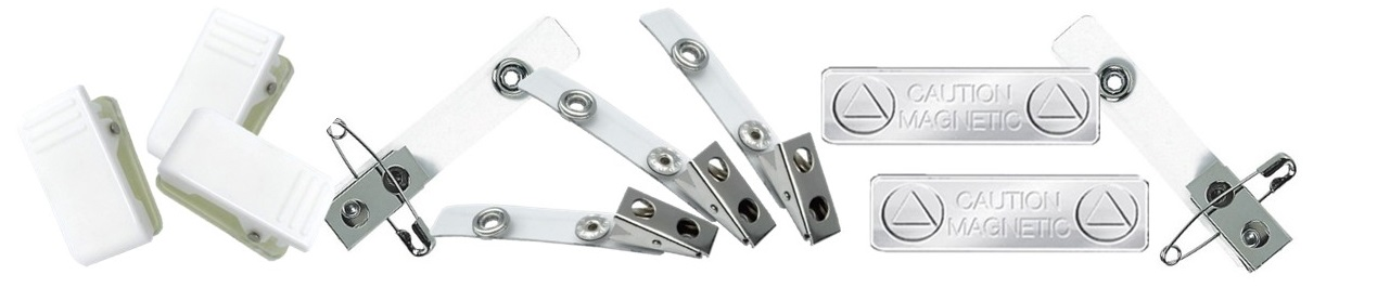 Clips and Straps for Plastic ID Card Holders