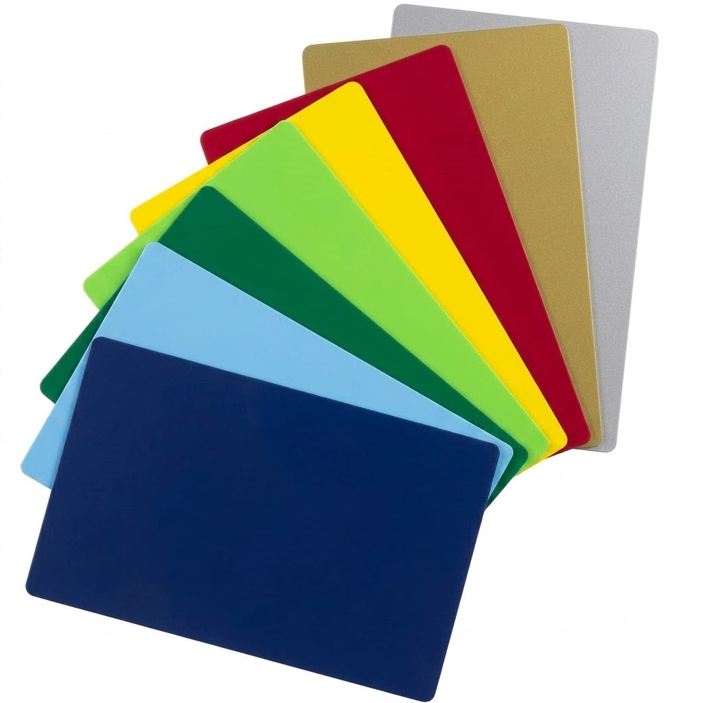 Coloured CR-80 Sized Plastic ID Cards (100 Pack)