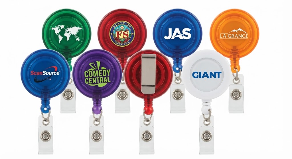 Custom Printed Retractable Badge Reel Heavy Duty CH- MRCustom (100 Pack)