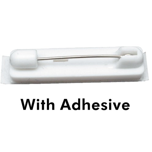 Plastic Bar Pin with self adhesive low profile 37mm White M-BPS-101W-S/A-B (1000 Pack)