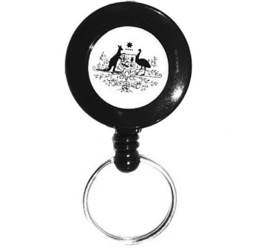 Australian Government Split Ring Retractable ID Badge Reel CH-IDCWMRG2 - (100 Pack)