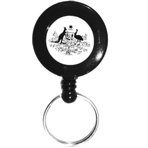 Australian Government Split Ring Retractable ID Badge Reel CH-IDCWMRG2 - (100 Pack)