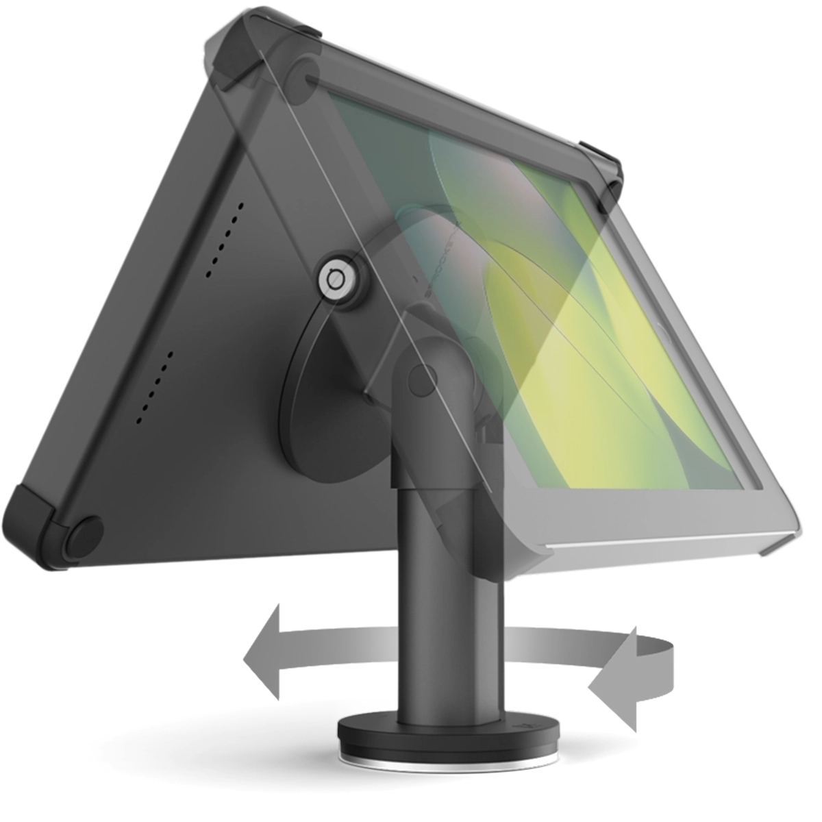 X Revolve Tablet Desk Mount Rotatable Enclosure Easy to Assemble Kit