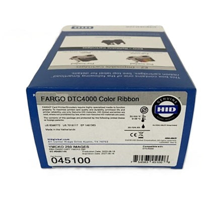 HID® FARGO® 45100 DTC4250e Printer YMCKO Ribbon - 250 Prints
