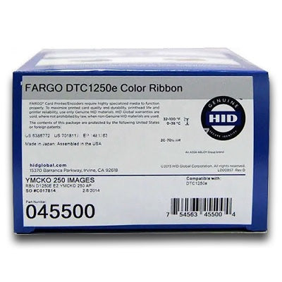 HID® FARGO® 45500 DTC1250e YMCKO Ribbon - 250 Prints