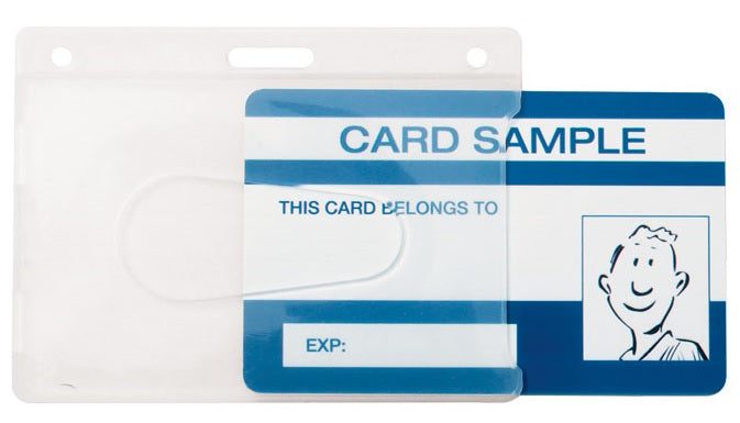 Rigid Clear Landscape ID Card Holder CH-IDCWID1013 - Pkt 50