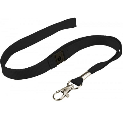 Premium Black Lanyards With Heavy Duty Swivel Claw Clip L-15S-BLK (50 Pack)