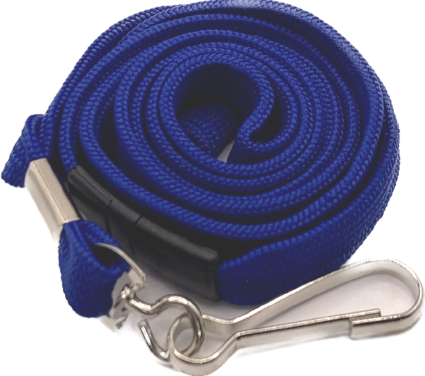 Lanyards Blue with Swivel Clip  L-12S-Blu (50 Pack)