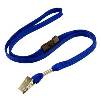 Blue Lanyard With Alligator Clip  L-12A-BLU (50 Pack)