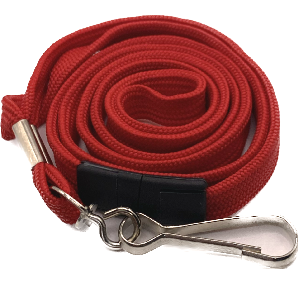 Red Lanyards With Swivel Clip  L-12S-RED (50 Pack)