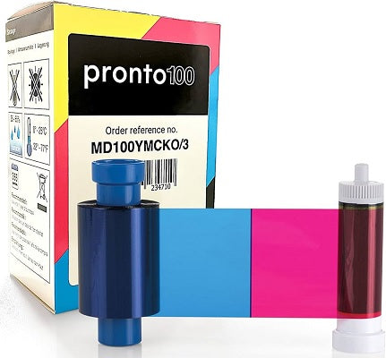 Magicard Pronto 100 colour Ribbon MD100YMCKO 100 Yield YMCKO