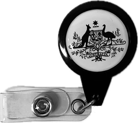 Australian Government Logo Anti-Twist Retractable Badge Reel CH-IDCWMRG3 (50 Pack)