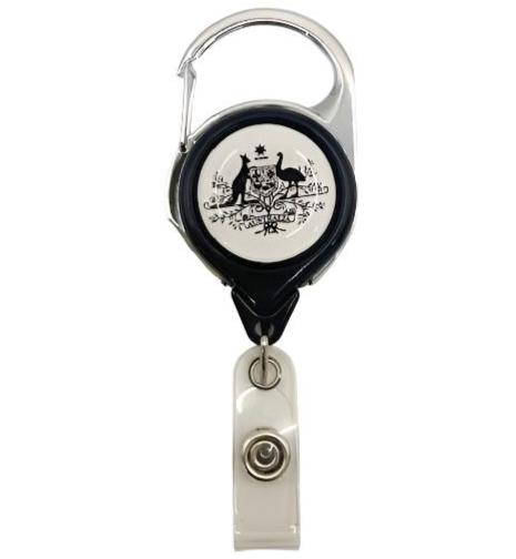 Australian Government Carabiner Anti-Twist Retractable ID Badge Reel CH-IDCWMRG4 (100 Pack)