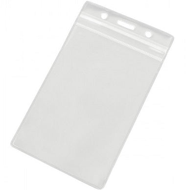 Portrait Clear/Frosted Zip Lock ID Card Holder (100mmx65mm) CH-IDCW51 (50 pack)