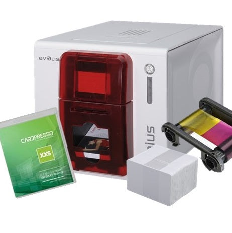 Evolis Zenius Classic Single Sided USB ID Card Printer Bundle