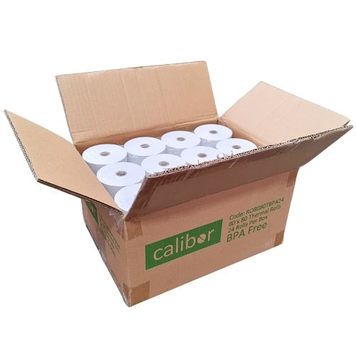 BPA Free Calibor Thermal Paper 80mm x 80mm - 24 Rolls