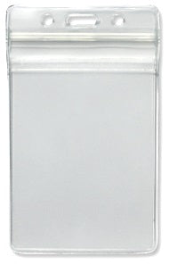 Portrait Clear Zip Lock ID Card Holder Large 100mm x 80mm CH-IDCW51-L (50 Pack)