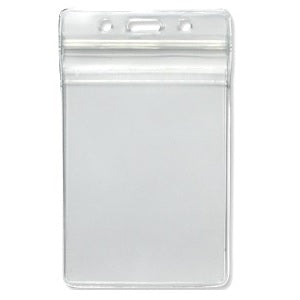 Portrait Clear Zip Lock ID Card Holder Large 100mm x 80mm CH-IDCW51-L (50 Pack)